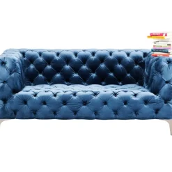 Outlet Sofa Look 2-Sitzer Velvet Blau Sofas & Couches