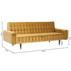 Outlet Sofa Milchbar 3-Sitzer Velvet Honey Sofas & Couches