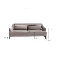 Outlet Sofa Proud 3-Sitzer Grau Sofas & Couches