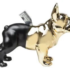 Discount Spardose Bulldog Gold-Schwarz Deko & Geschenkartikel
