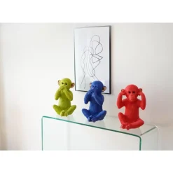 New Spardose Monkey Kikazaru Rot Deko & Geschenkartikel