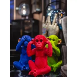 New Spardose Monkey Kikazaru Rot Deko & Geschenkartikel