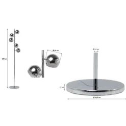Best Stehleuchte Calotta Chrome 5Er Steh & Bodenleuchten