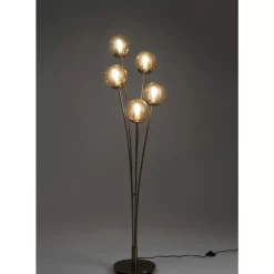 Stehleuchte Five Balls Amber Brass Steh & Bodenleuchten