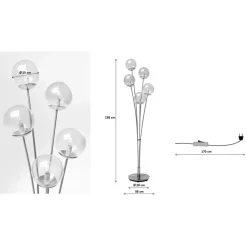 Stehleuchte Five Balls Amber Brass Steh & Bodenleuchten
