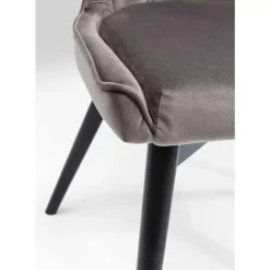 Stuhl Black Marshall Velvet Grau Stühle