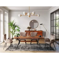 Stuhl Black Marshall Velvet Grau Stühle