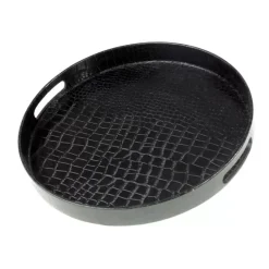 Online Tablett In Schlangenoptik Schwarz Geschirr & Tischaccessoires