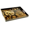 Tablett Monstera Gold Geschirr & Tischaccessoires