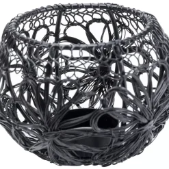 New Teelichthalter Hayat Schwarz O12Cm Deko & Geschenkartikel