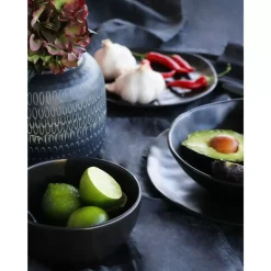 New Teller Tief Organic Black O22Cm Geschirr & Tischaccessoires