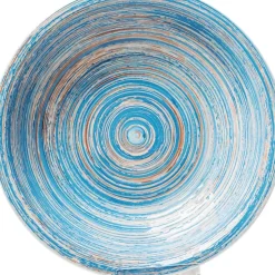 New Teller Tief Swirl Blau O21Cm Geschirr & Tischaccessoires