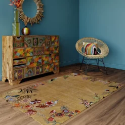 Teppich Flowery 120X180Cm Teppiche