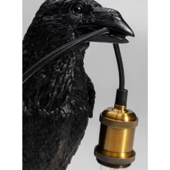 Outlet Tischleuchte Animal Crow Matt Schwarz Tischleuchten