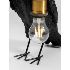 Outlet Tischleuchte Animal Crow Matt Schwarz Tischleuchten