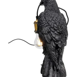 Outlet Tischleuchte Animal Crow Matt Schwarz Tischleuchten