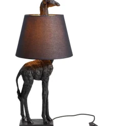 Outlet Tischleuchte Animal Giraffe Matt Schwarz Tischleuchten