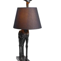 Outlet Tischleuchte Animal Giraffe Matt Schwarz Tischleuchten