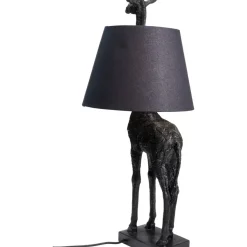 Outlet Tischleuchte Animal Giraffe Matt Schwarz Tischleuchten