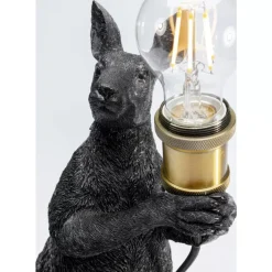 Tischleuchte Animal Kangaroo Schwarz Matt 46Cm Tischleuchten