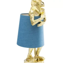 Discount Tischleuchte Animal Monkey Gold Blau Tischleuchten