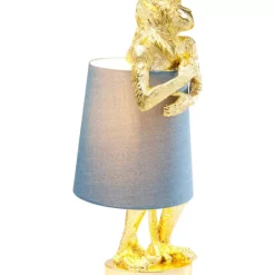 Discount Tischleuchte Animal Monkey Gold Blau Tischleuchten
