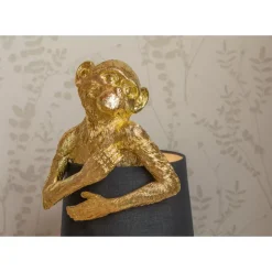 Discount Tischleuchte Animal Monkey Gold Blau Tischleuchten