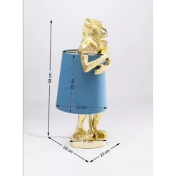 Discount Tischleuchte Animal Monkey Gold Blau Tischleuchten
