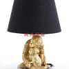 Tischleuchte Animal Monkey Love Hug Gold 50Cm Tischleuchten