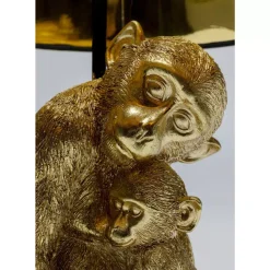 Tischleuchte Animal Monkey Love Hug Gold 50Cm Tischleuchten