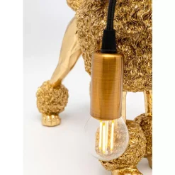 Clearance Tischleuchte Animal Poodle Gold 32Cm Tischleuchten