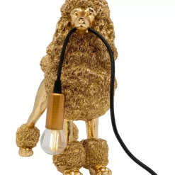 Clearance Tischleuchte Animal Poodle Gold 32Cm Tischleuchten