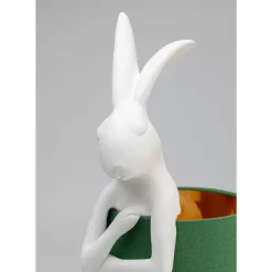 Outlet Tischleuchte Animal Rabbit Weis/Grun 68Cm Tischleuchten