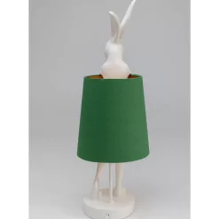 Outlet Tischleuchte Animal Rabbit Weis/Grun 68Cm Tischleuchten