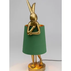 Online Tischleuchte Animal Rabbit Gold/Grun 68Cm Tischleuchten