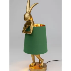 Online Tischleuchte Animal Rabbit Gold/Grun 68Cm Tischleuchten
