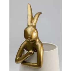 Clearance Tischleuchte Animal Rabbit Gold/Weis 50Cm Tischleuchten