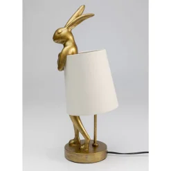 Clearance Tischleuchte Animal Rabbit Gold/Weis 50Cm Tischleuchten