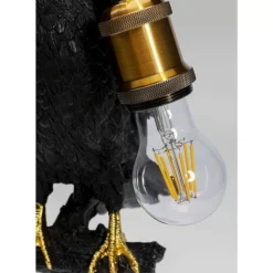 Outlet Tischleuchte Animal Sitting Crow Matt Schwarz Tischleuchten