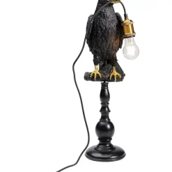 Outlet Tischleuchte Animal Sitting Crow Matt Schwarz Tischleuchten