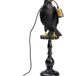Outlet Tischleuchte Animal Sitting Crow Matt Schwarz Tischleuchten