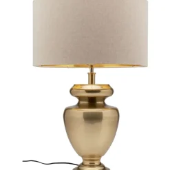 Tischleuchte Barock Gold Beige 49Cm Tischleuchten