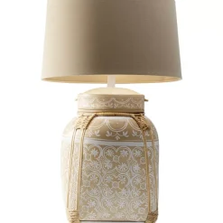 Discount Tischleuchte Basket Creme Tischleuchten