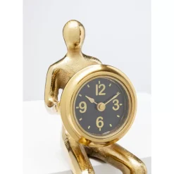 Hot Tischuhr Sitting Man Gold 8X27Cm Uhren