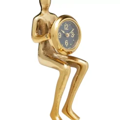 Hot Tischuhr Sitting Man Gold 8X27Cm Uhren