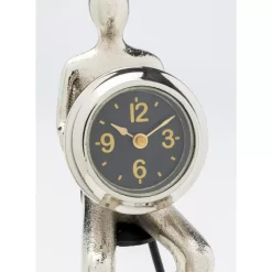 Best Tischuhr Sitting Man Silber 12X31Cm Uhren