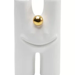 Clearance Vase Funny Teeth Weis 16Cm Vasen