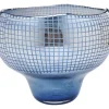 Clearance Vase Grid Luster Blau 28Cm Vasen