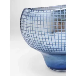 Clearance Vase Grid Luster Blau 28Cm Vasen