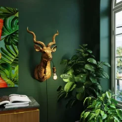 Best Wandleuchte Animal Goat Gold 45X74Cm Wandleuchten